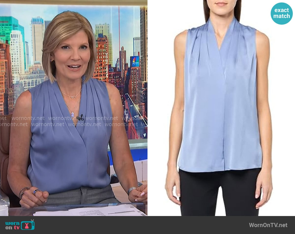 Kobi Halperin Mila Blouse worn by Kate Snow on NBC News Daily