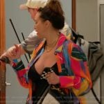 Kristen's abstract print shirt on The Valley