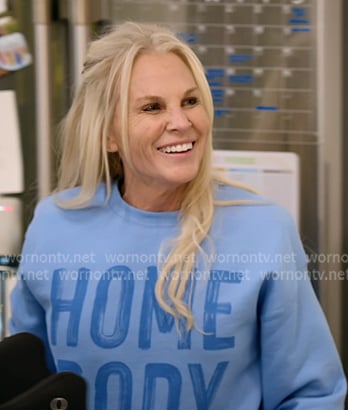Kristi's blue Home Body sweatershirt on The McBee Dynasty Real American Cowboys