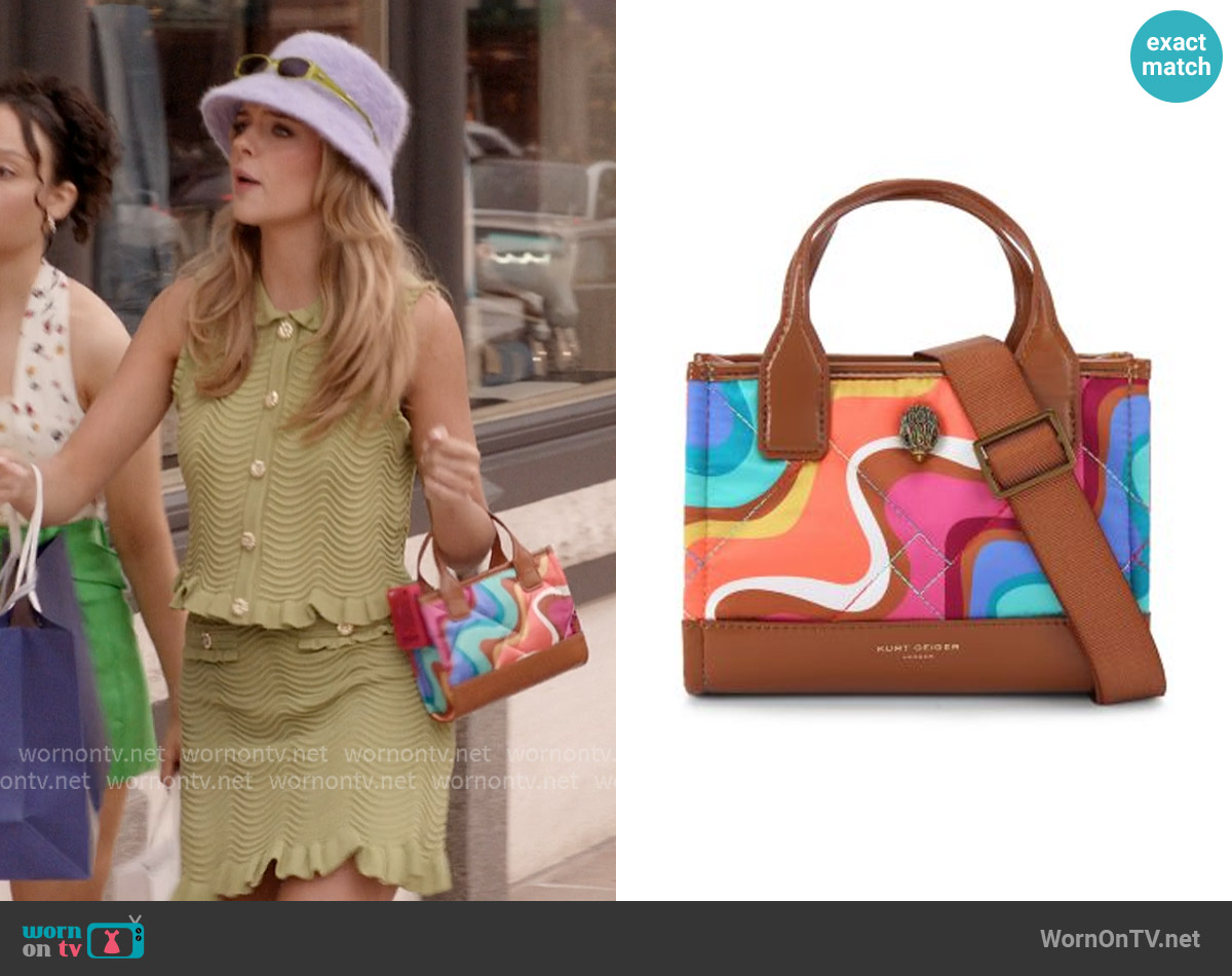 Kurt Geiger Wave Square Shopper Tote worn by Madison (Jessica Belkin) on Elle