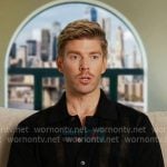 Kyle’s black striped knit shirt on In The City