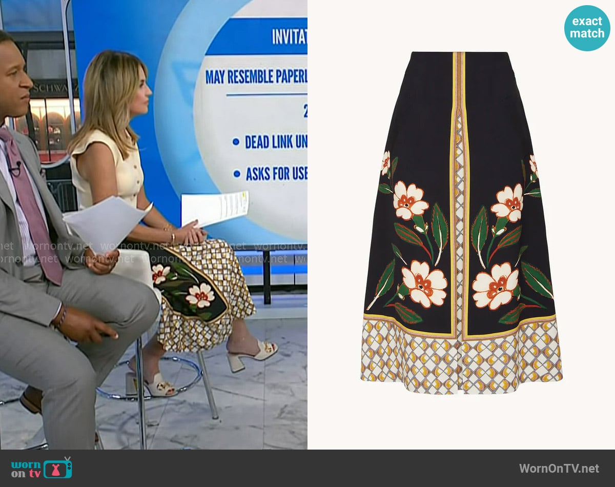La DoubleJ Santa Monica Skirt worn by Savannah Guthrie on Today