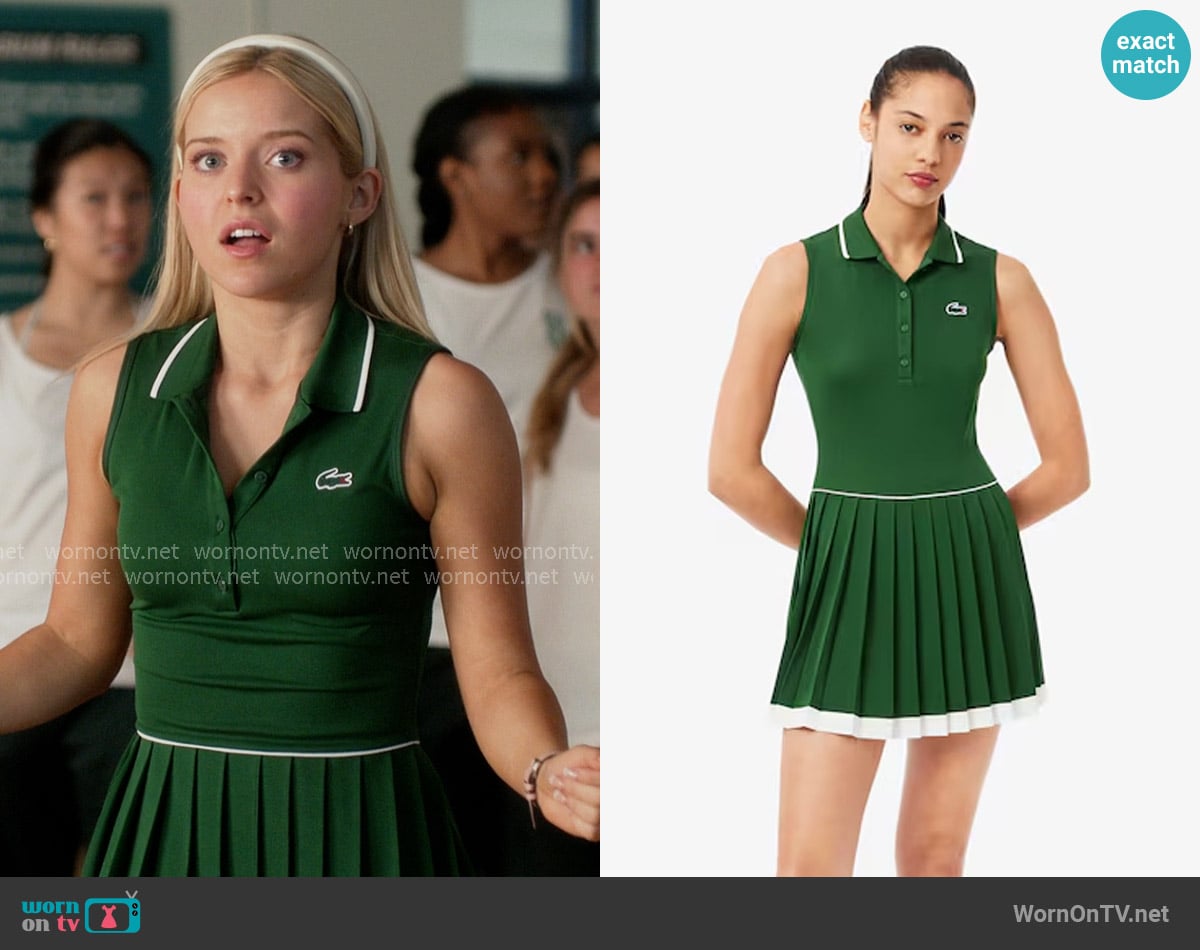 Lacoste Ultra Dry Tennis Heritage Dress worn by Elle Woods (Lexi Minetree) on Elle