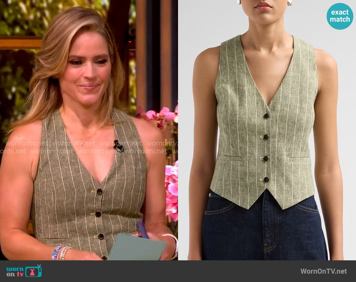 Sara’s pinstripe vest on The View Sara’s pinstripe vest on The View