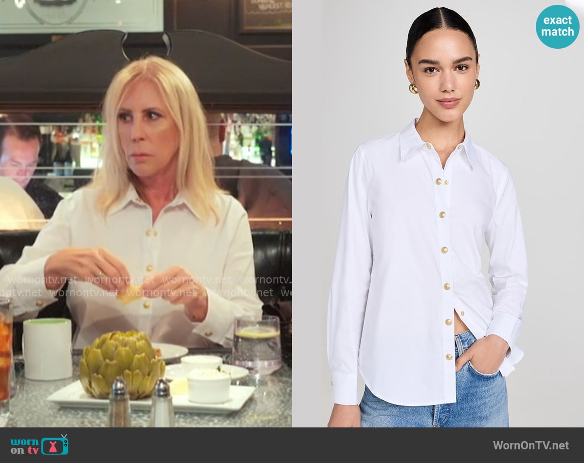 L'Agence Ellery Long Sleeve Blouse worn by Vicki Gunvalson on The Real Housewives of Orange County