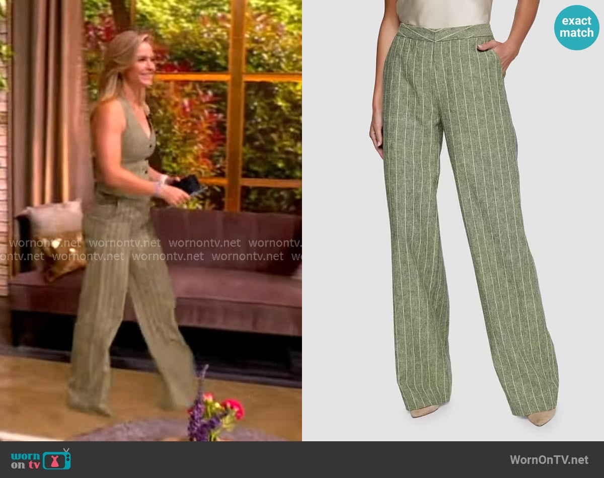 Sara’s pinstripe pants on The View Sara’s pinstripe pants on The View