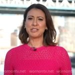 Lana Zak’s pink knit dress on CBS Mornings