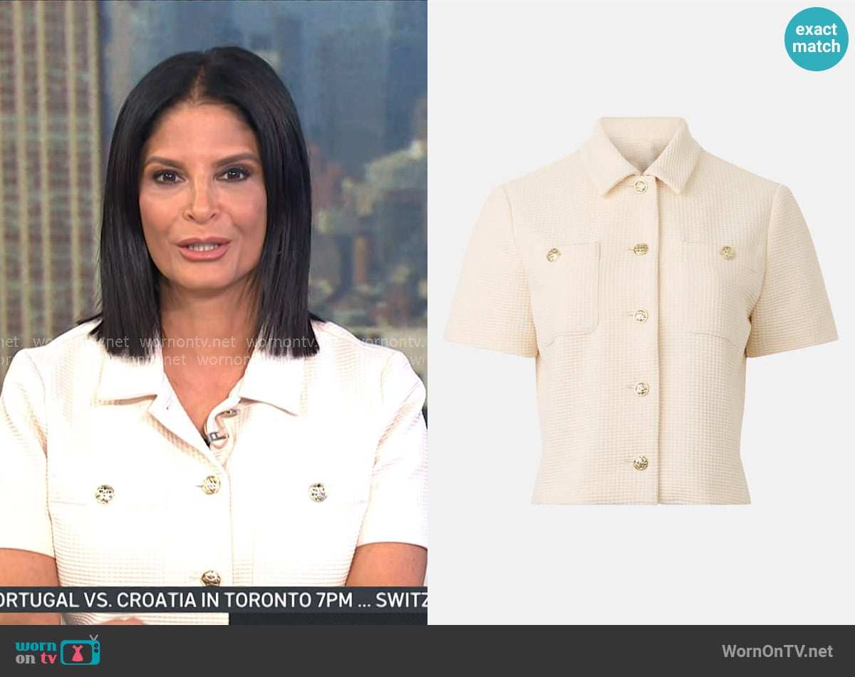 Laundry by Shelli Segal Short Sleeve Button Up Jacket worn by Darlene Rodriguez on Today