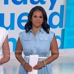 Laura’s blue pleated shirtdress on NBC News Daily