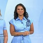 Laura’s blue striped floral applique shirtdress on Today