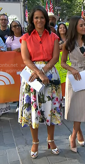 Laura’s metallic gold heel sandals on Today