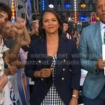 Laura’s navy gingham dress and blazer on Today