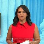 Laura’s red collared sleeveless dress on Today