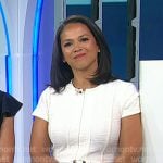 Laura’s white textured zip front dress on Today