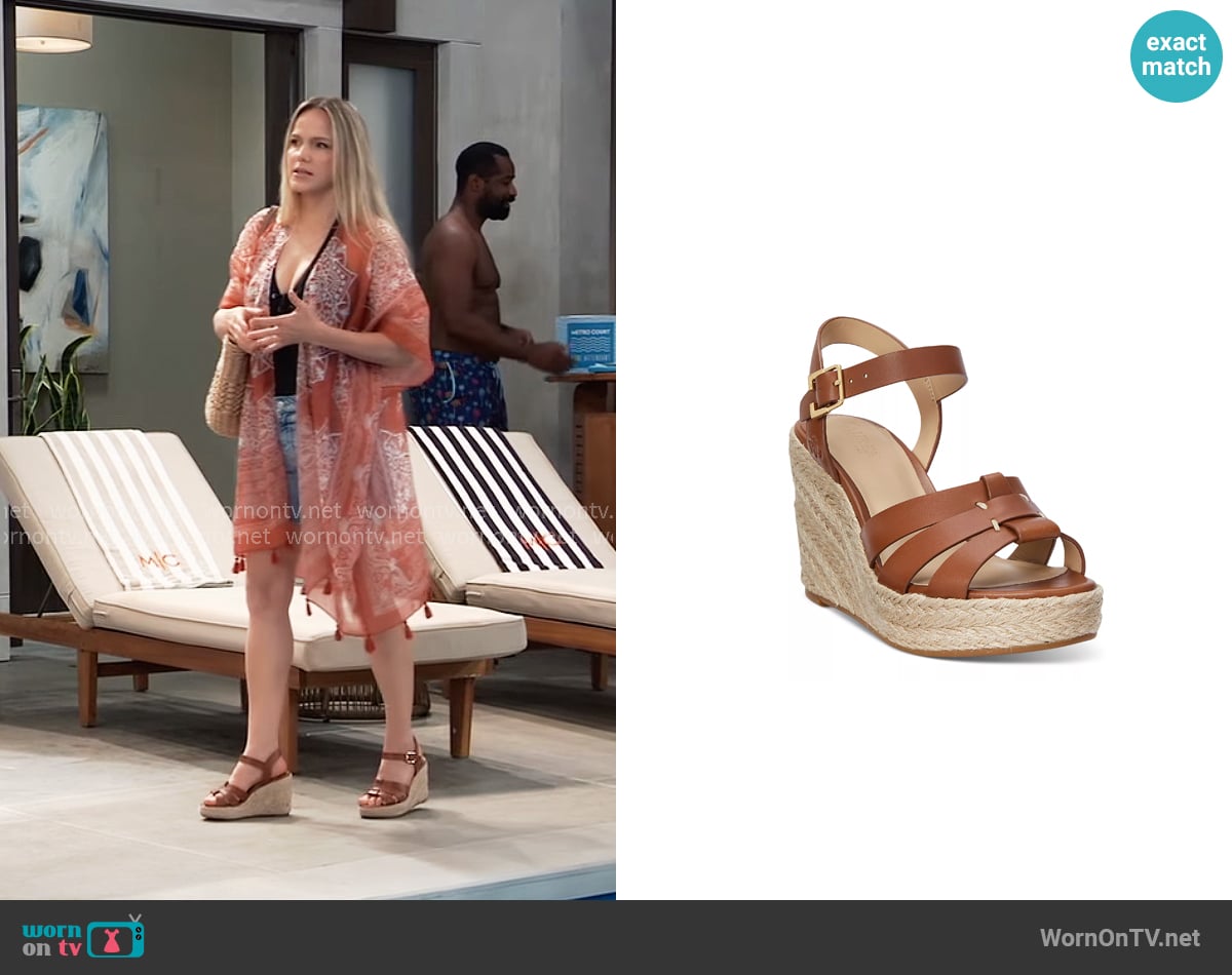 LAUREN Ralph Lauren Soffia Espadrille Wedge Sandals worn by Lulu Spencer (Alexa Havins Bruening) on General Hospital