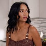 Layla’s brown tweed crop top on All American