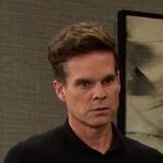 Leo’s black polo with houndstooth pocket on Days of our Lives