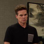 Leo’s black polo with houndstooth pocket on Days of our Lives Leo’s black polo with houndstooth pocket on Days of our Lives