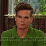 Leo’s green short sleeve knit shirt on Days of our Lives