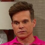 Leo’s pink ribbed polo on Days of our Lives