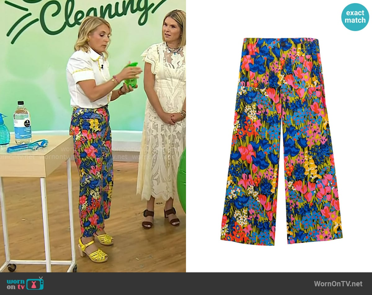 Meaghan Murphy’s floral pants on Today Meaghan Murphy’s floral pants on Today