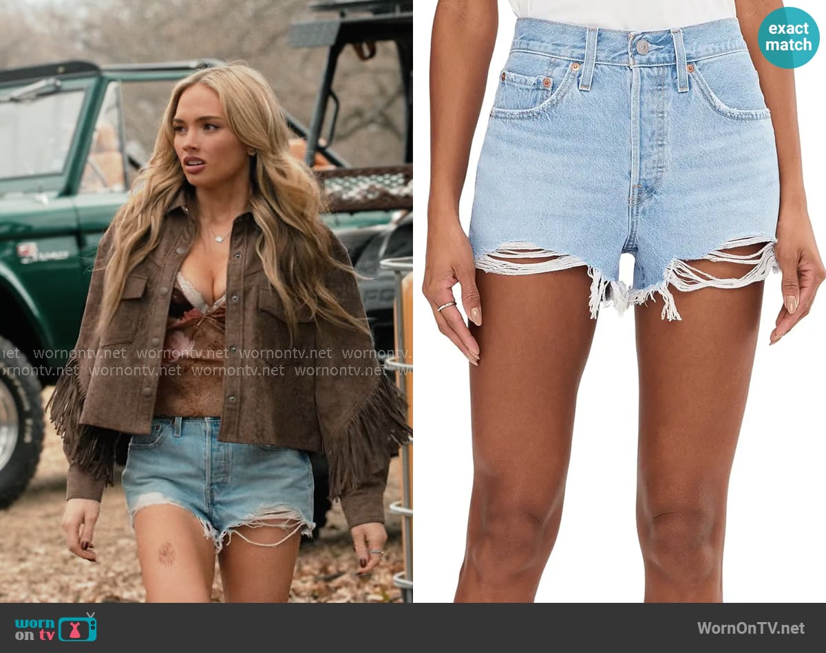 Levis 501 Shorts in Luxor Heat worn by Oreana (Natalie Alyn Lind) on Dutton Ranch