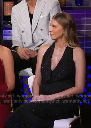 Lexi’s black embellished reunion dress on In The City