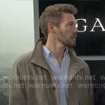 Liam’s khaki bomber jacket on The Bold and the Beautiful