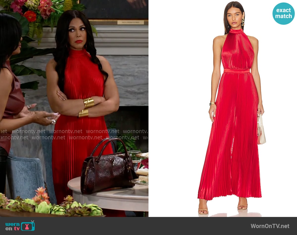 L'idee Cinema Low Back Jumpsuit worn by Dani Dupree (Karla Mosley) on Beyond the Gates