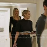 Lindsay’s black fringed crop top and mini skirt on In The City
