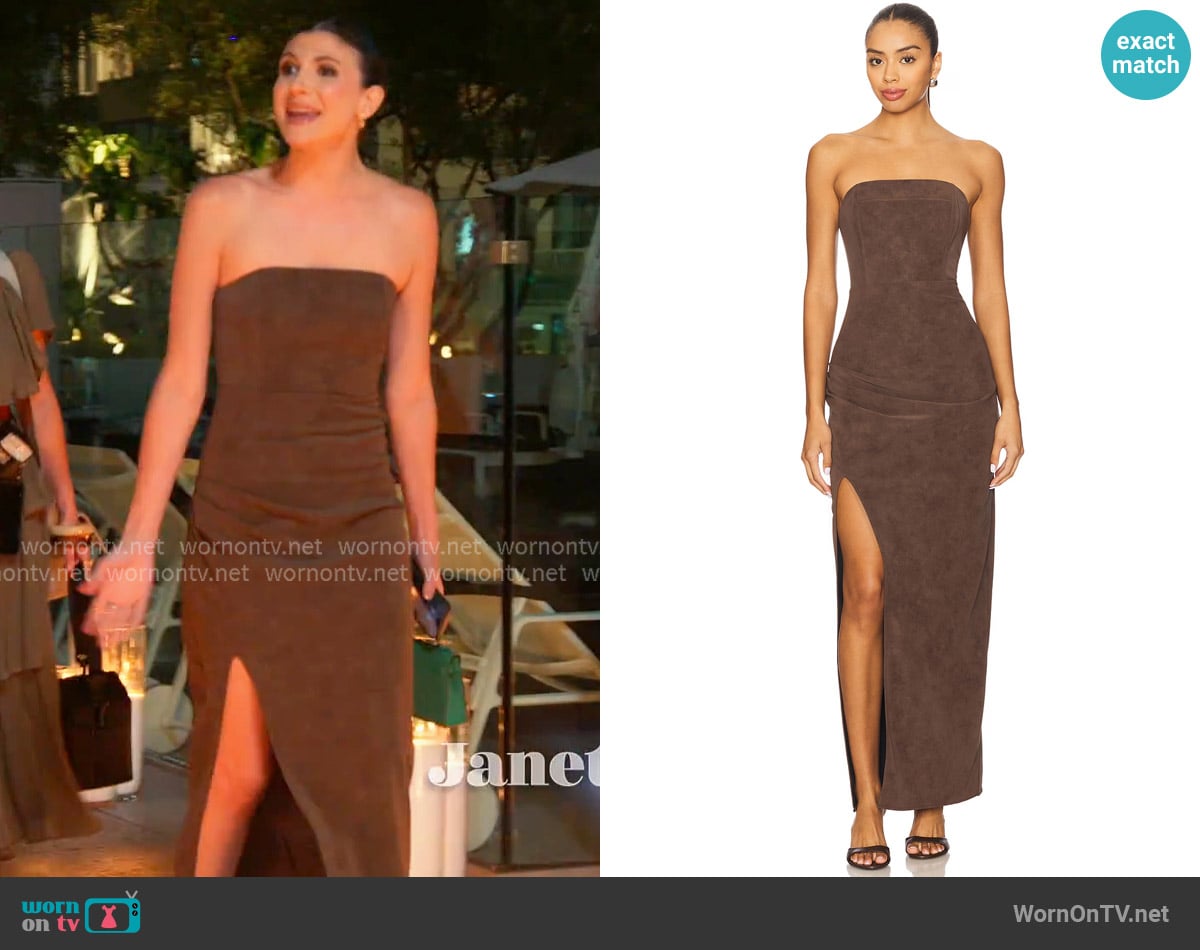 Line & Dot Alfie Maxi Dress worn by Janet Caperna on The Valley