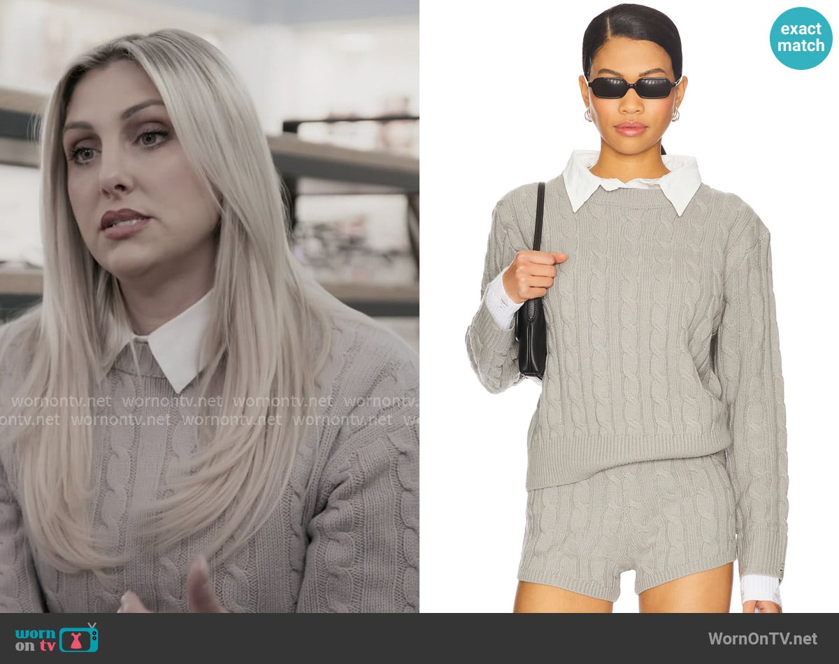 Lioness Coastal Cable Knit worn by Gina Kirschenheiter on The Real Housewives of Orange County
