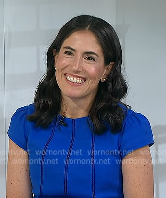 Lizzie Horvitz’s blue cap sleeve mini dress on Today