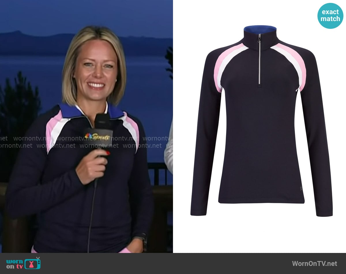 Dylan’s navy zip front jersey top on Today Dylan’s navy zip front jersey top on Today
