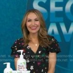 Lori’s black floral maxi dress on Good Morning America