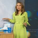 Lori's green belted shirtdress on Good Morning America