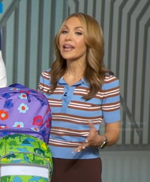Lori’s striped polo on Good Morning America