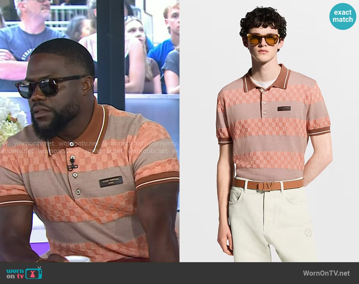 Kevin Hart’s striped polo on Today Kevin Hart’s striped polo on Today