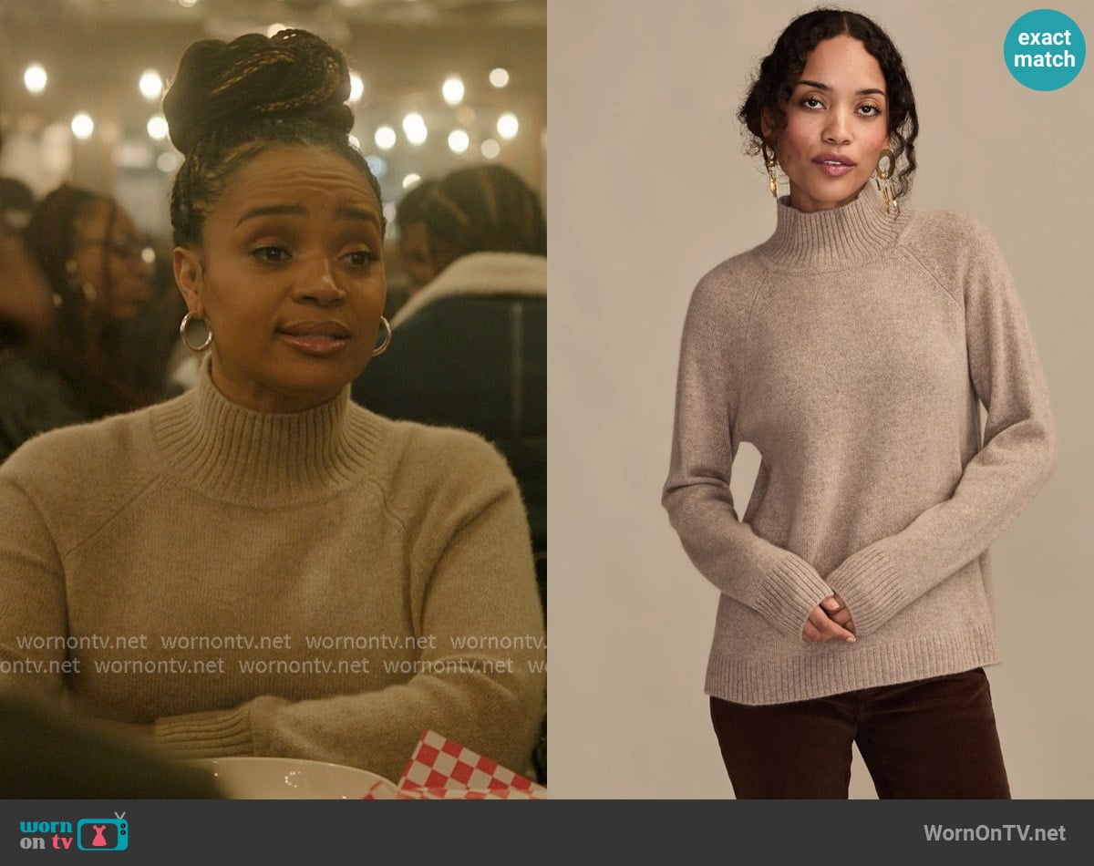 Lucky Brand Cashmere mock neck sweater
