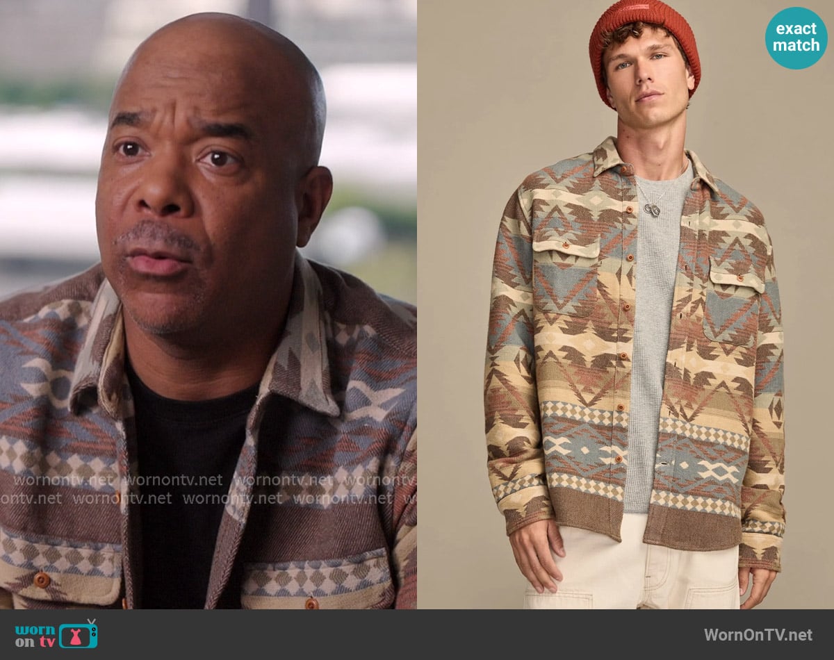 Lucky Brand jacquard flannel shirt worn by (Jameal Turner) on All American