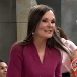 Lucy's magenta pink v-neck dress on General Hospital
