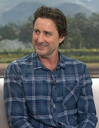 Luke Wilson’s blue plaid shirt on Today