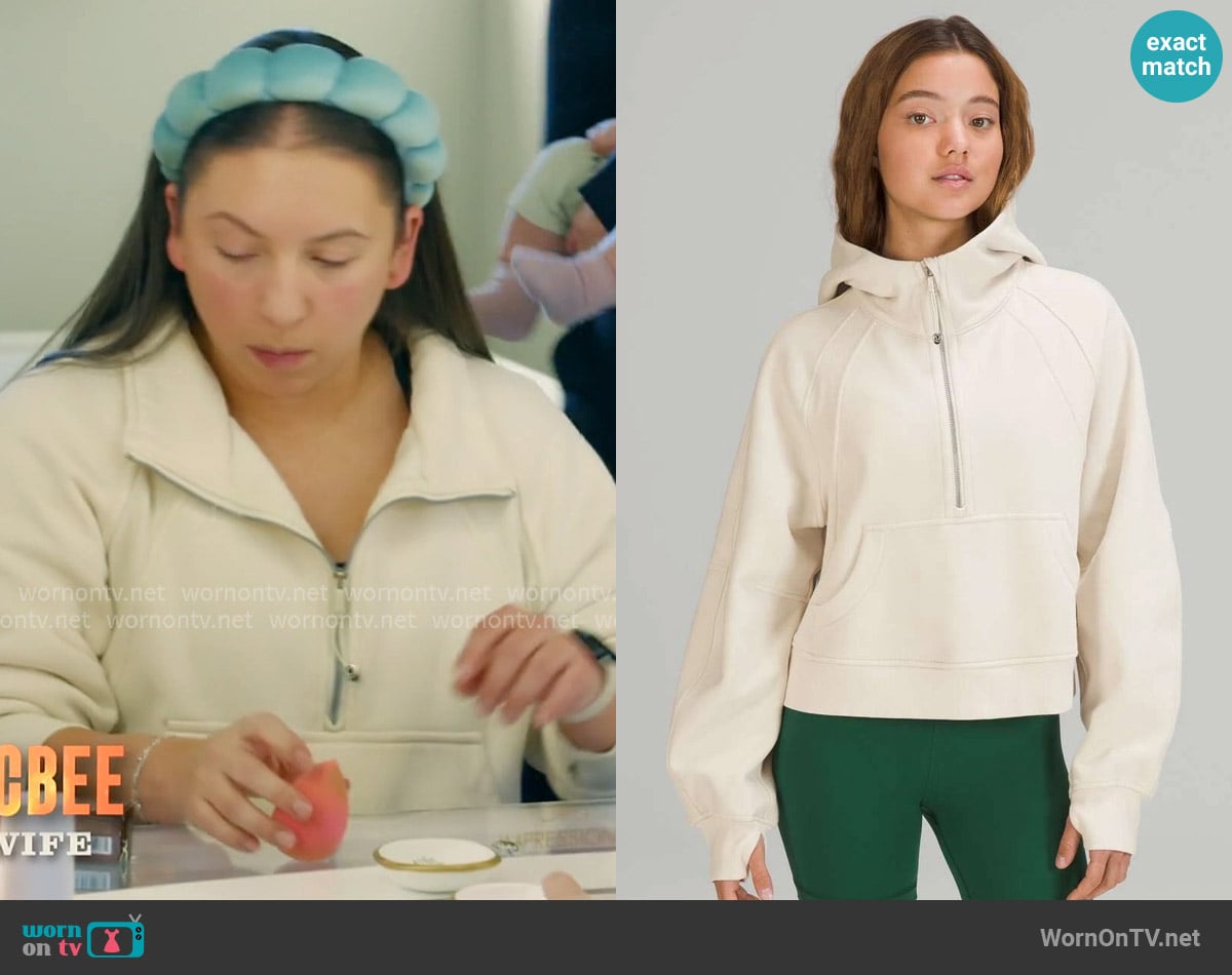 Lululemon Scuba Oversized Half-Zip Hoodie worn by Alli Ventresca on The McBee Dynasty Real American Cowboys