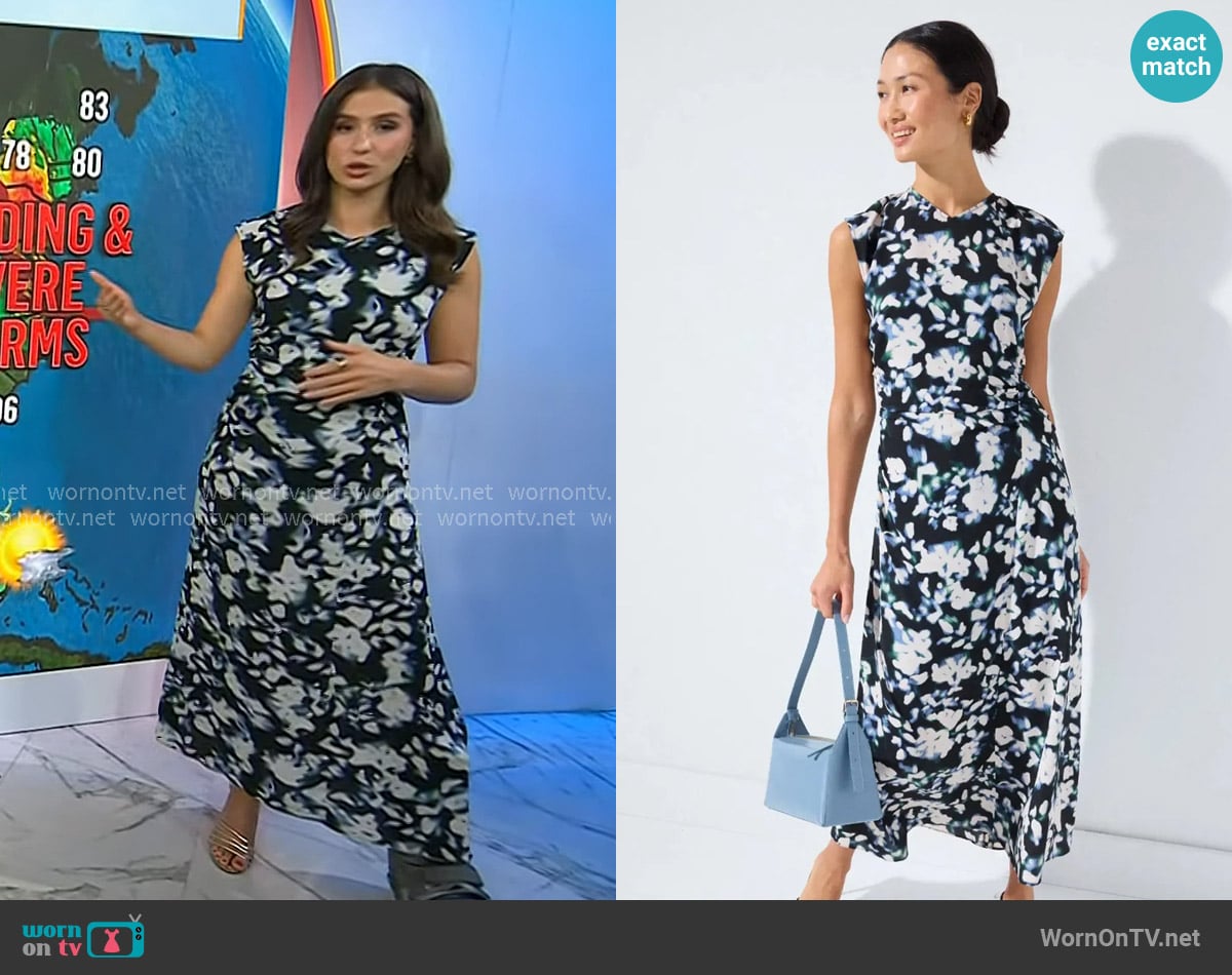 Luxely Cap Sleeve Midi Dress worn by Angie Lassman on Today