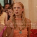 Madison's orange dress on Elle
