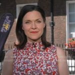Maggie’s floral print mock neck dress on Good Morning America
