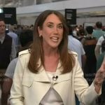 Maggie’s white cropped trench jacket on Today