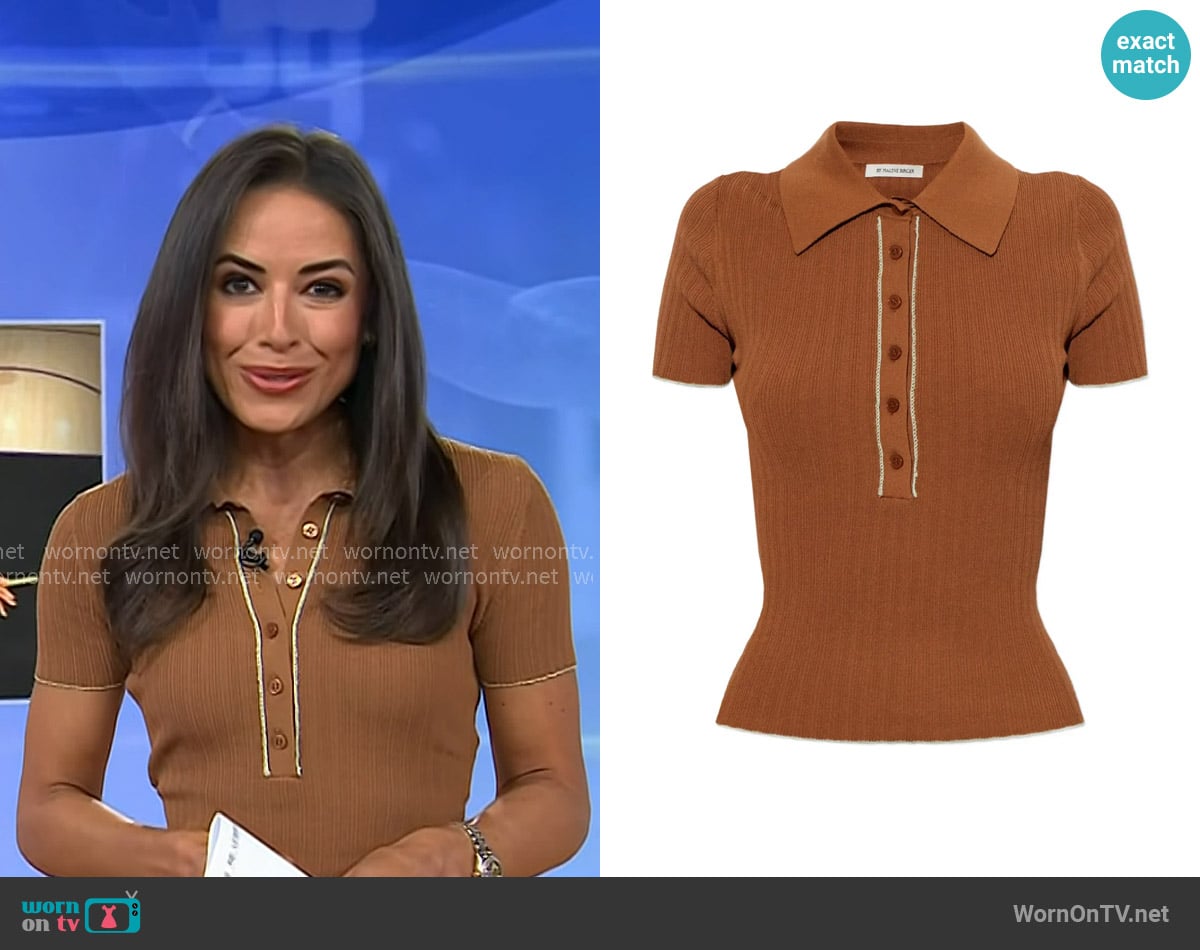 Kaylee’s brown polo on Today Kaylee’s brown polo on Today