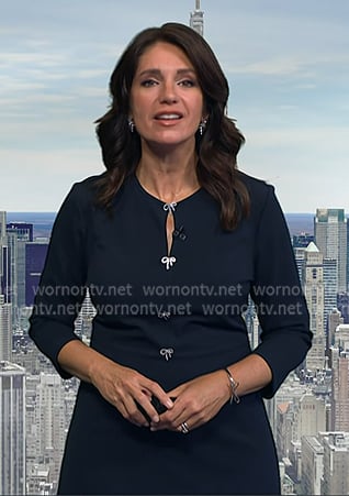 Maria’s black bow embellished dress on Today