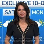 Maria’s black v-neck pleated dress on Today